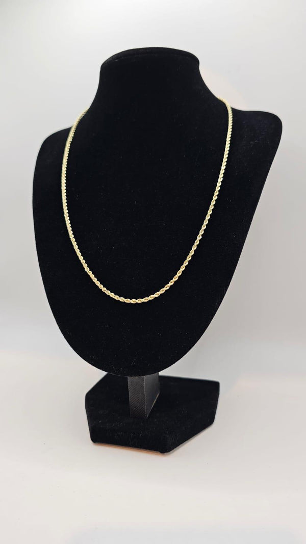 14K Yellow Gold "ROPE" Chain Necklace