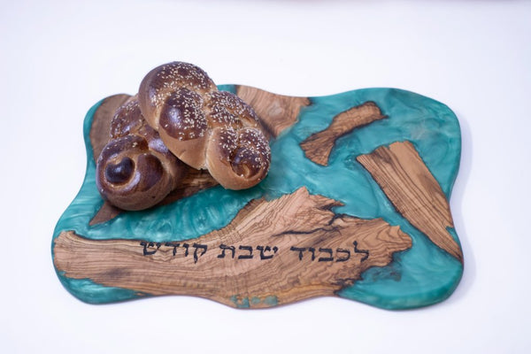 Challah Board – Turquoise Sunrise