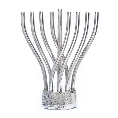 Silver Flame Menorah