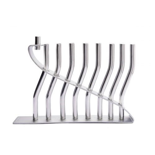 Matte Aluminum Menorah – Hammered Design